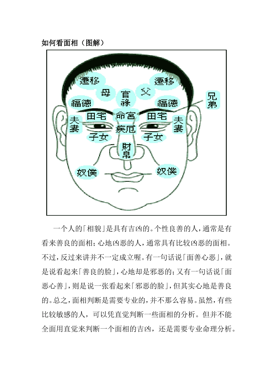 如何看面相(图解)_第1页
