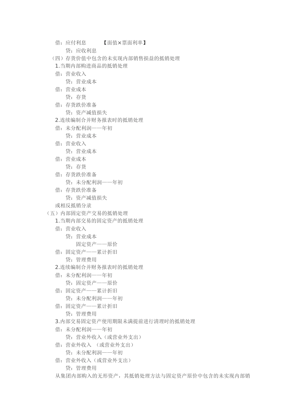 合并报表调整和抵消分录总结_第3页