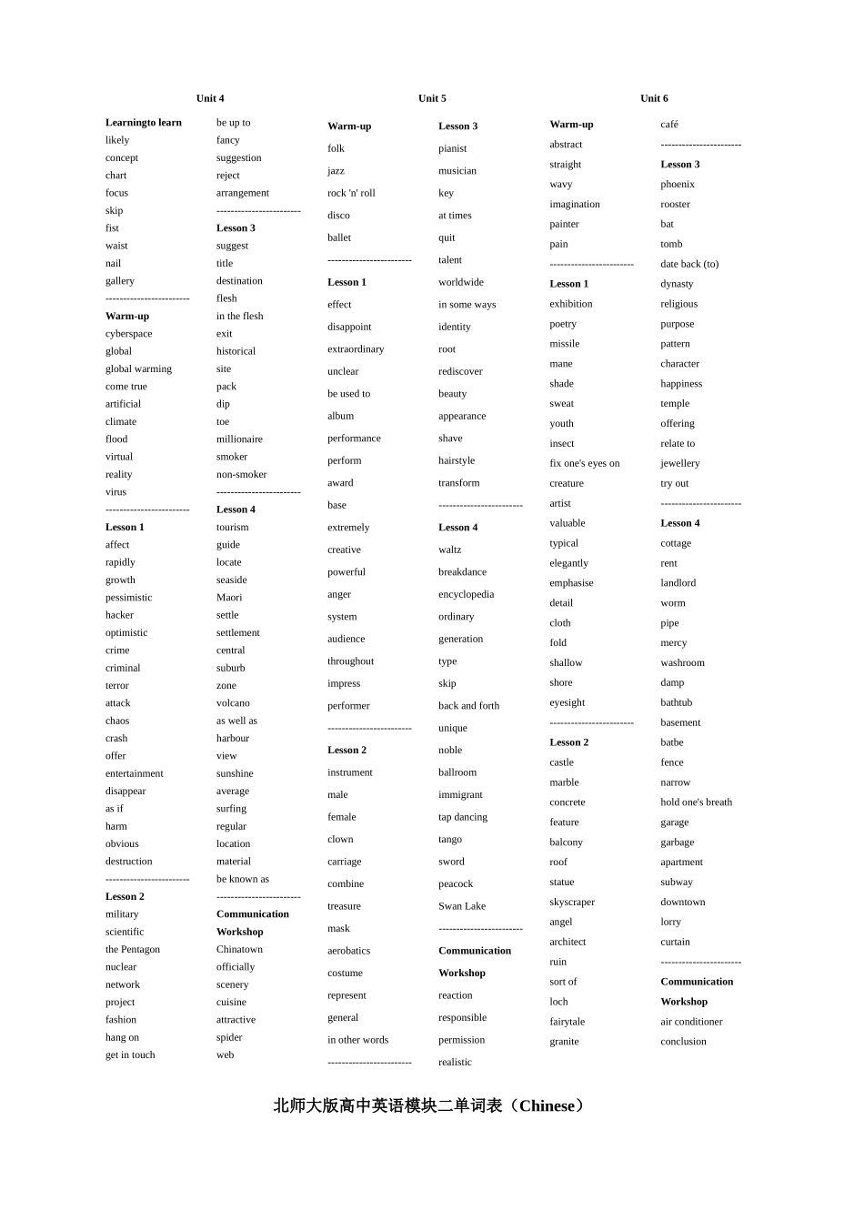 北师大版高中英语单词表_第3页