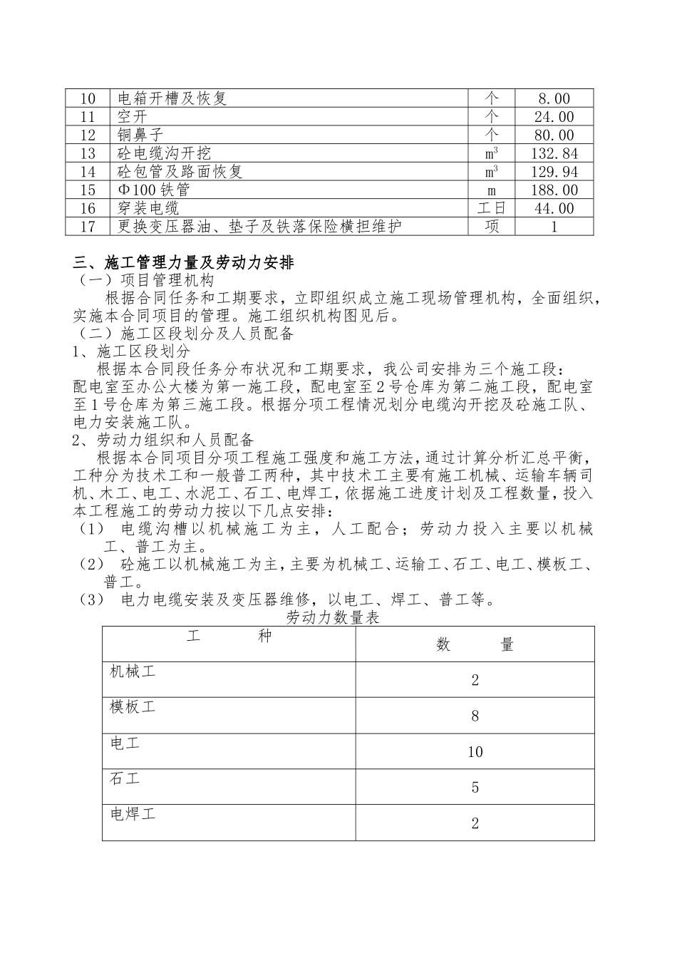 复烤厂电力电缆维修施工组织设计1_第3页