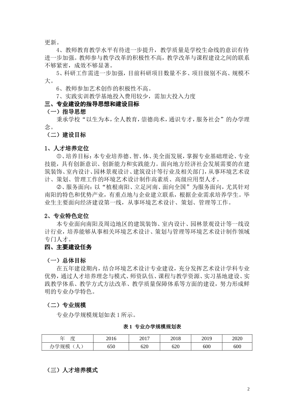 环境设计专业建设发展规划-十三五最新改动_第2页