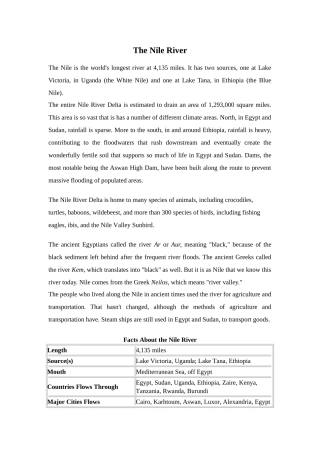 新目标八年级英语下册素材TheNileRiver石晓燕