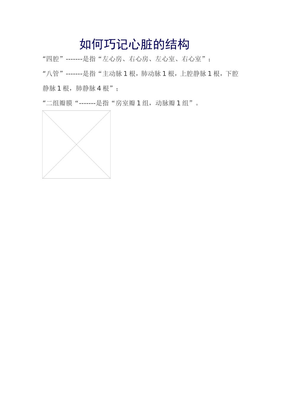 如何巧记心脏的结构_第1页