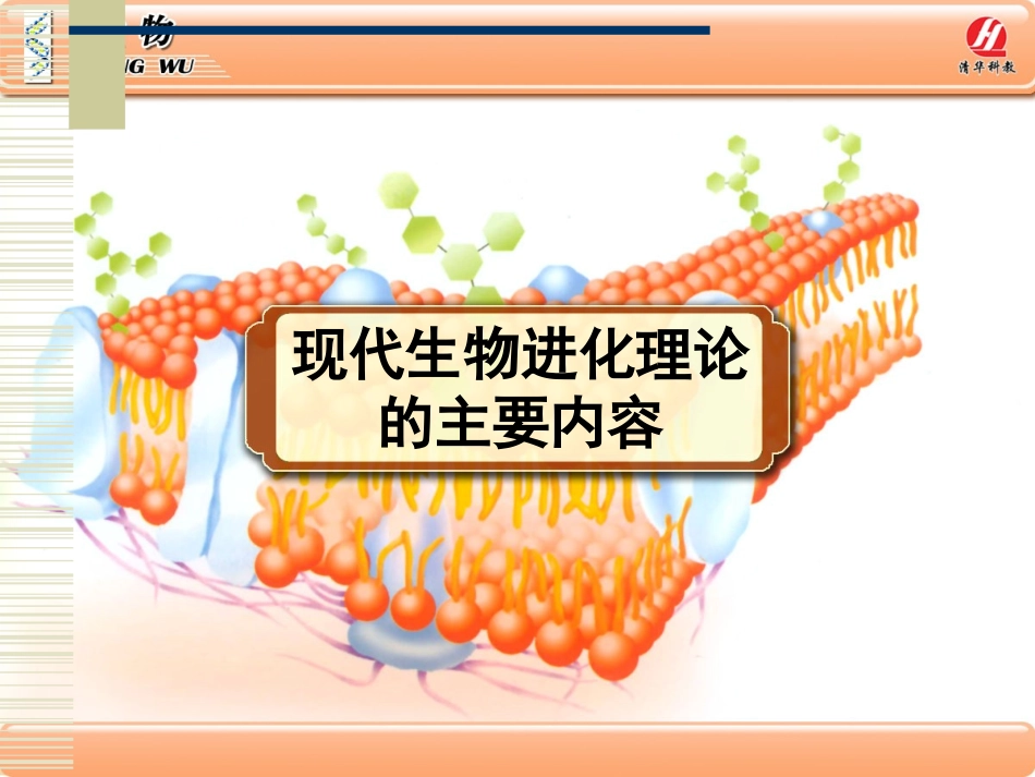 生物②必修72《现代生物进化理论的主要内容》PPT课件_第1页