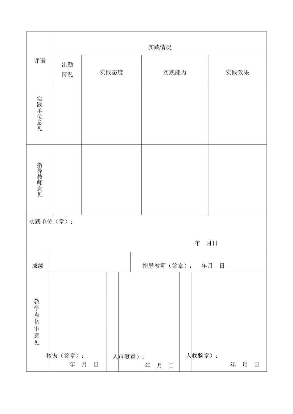 电大社会实践考核表_第2页