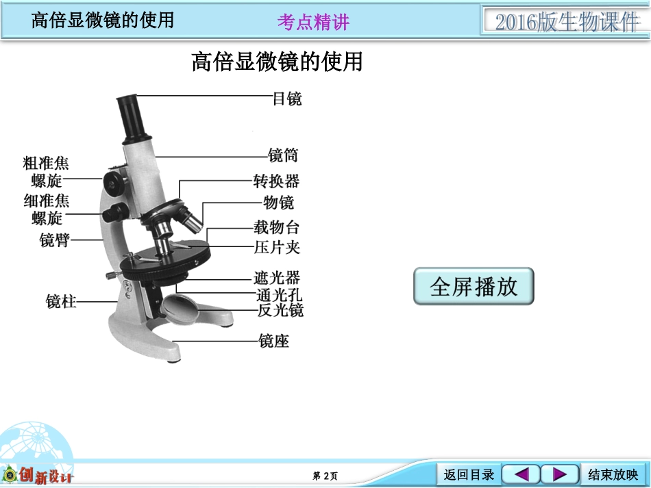 生物实验探究类显微镜的使用_第2页