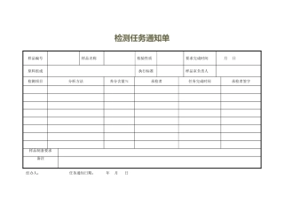 化验室各类原始记录表格