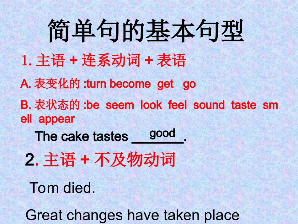 简单句的基本句型_第1页