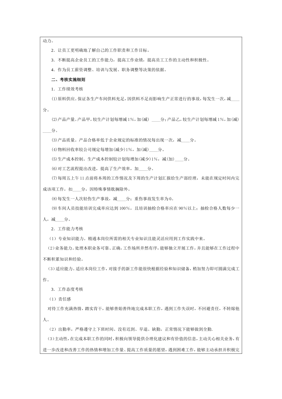 各类人员绩效考核方案模板_第3页