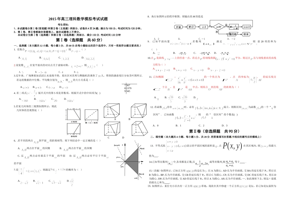 2015高考模拟题_第1页