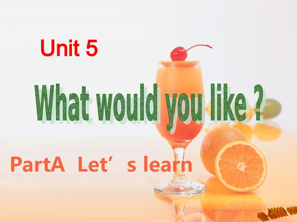 新版pep小学英语四年级上册unit5Alet'slearn课件_第1页