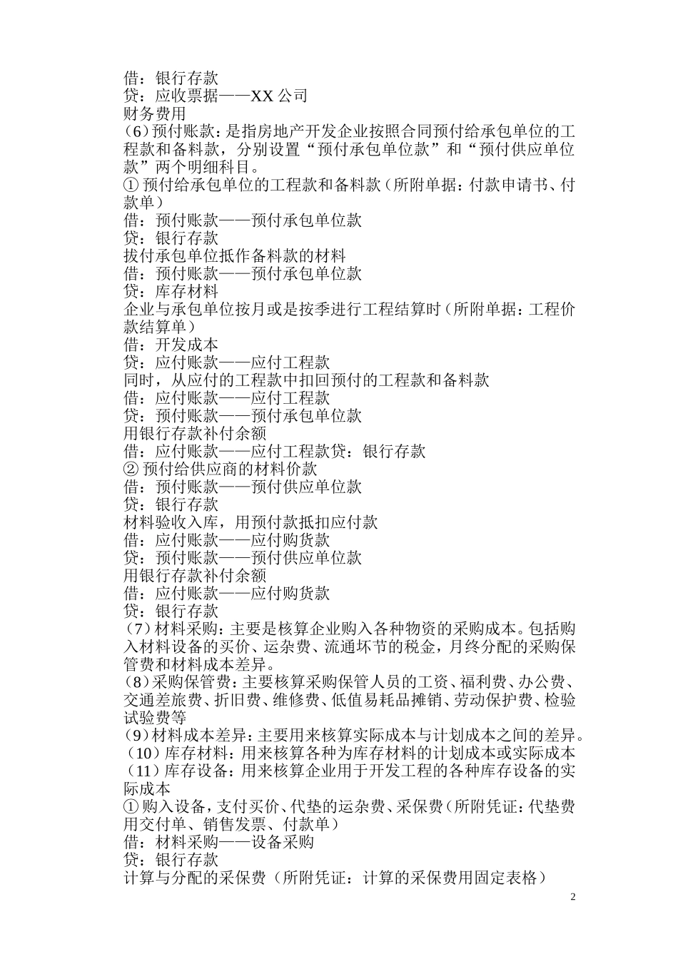 房地产开发企业会计实务分录大全_第2页