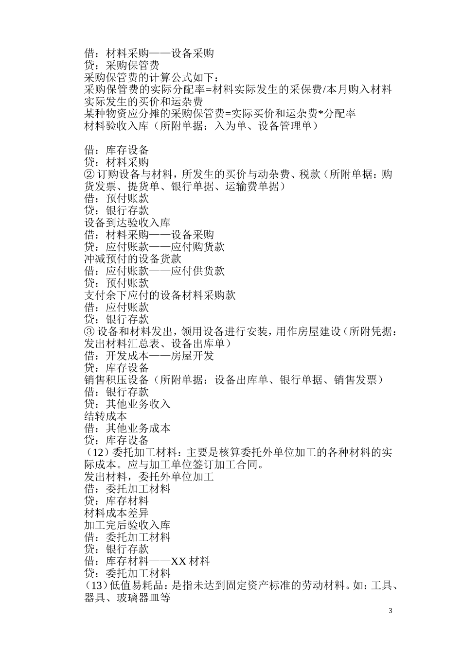 房地产开发企业会计实务分录大全_第3页