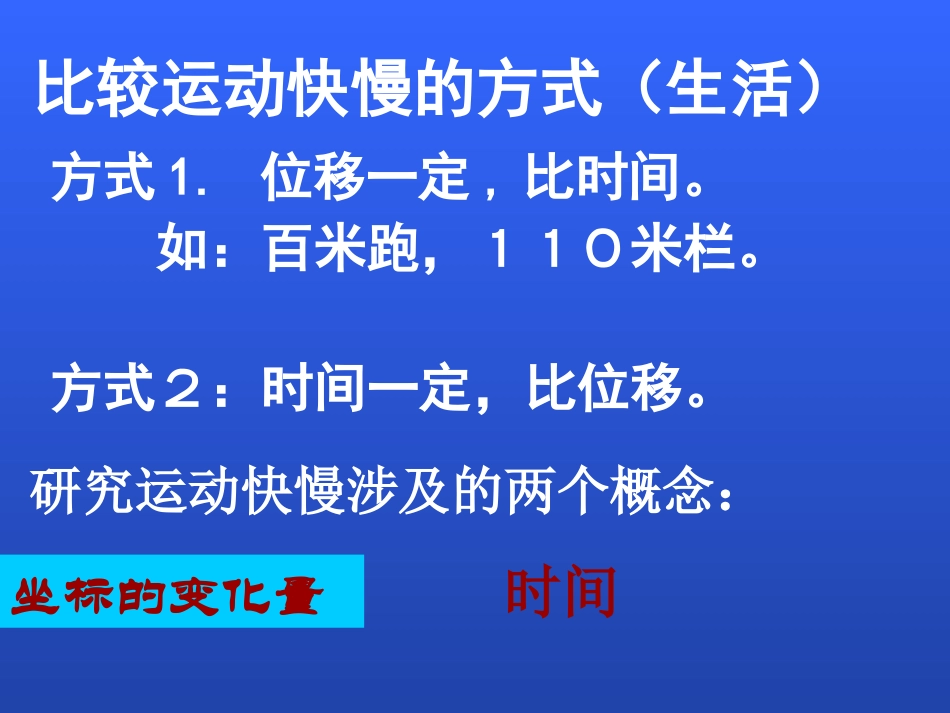 人教版高中物理必修一：《速度》课件_第2页