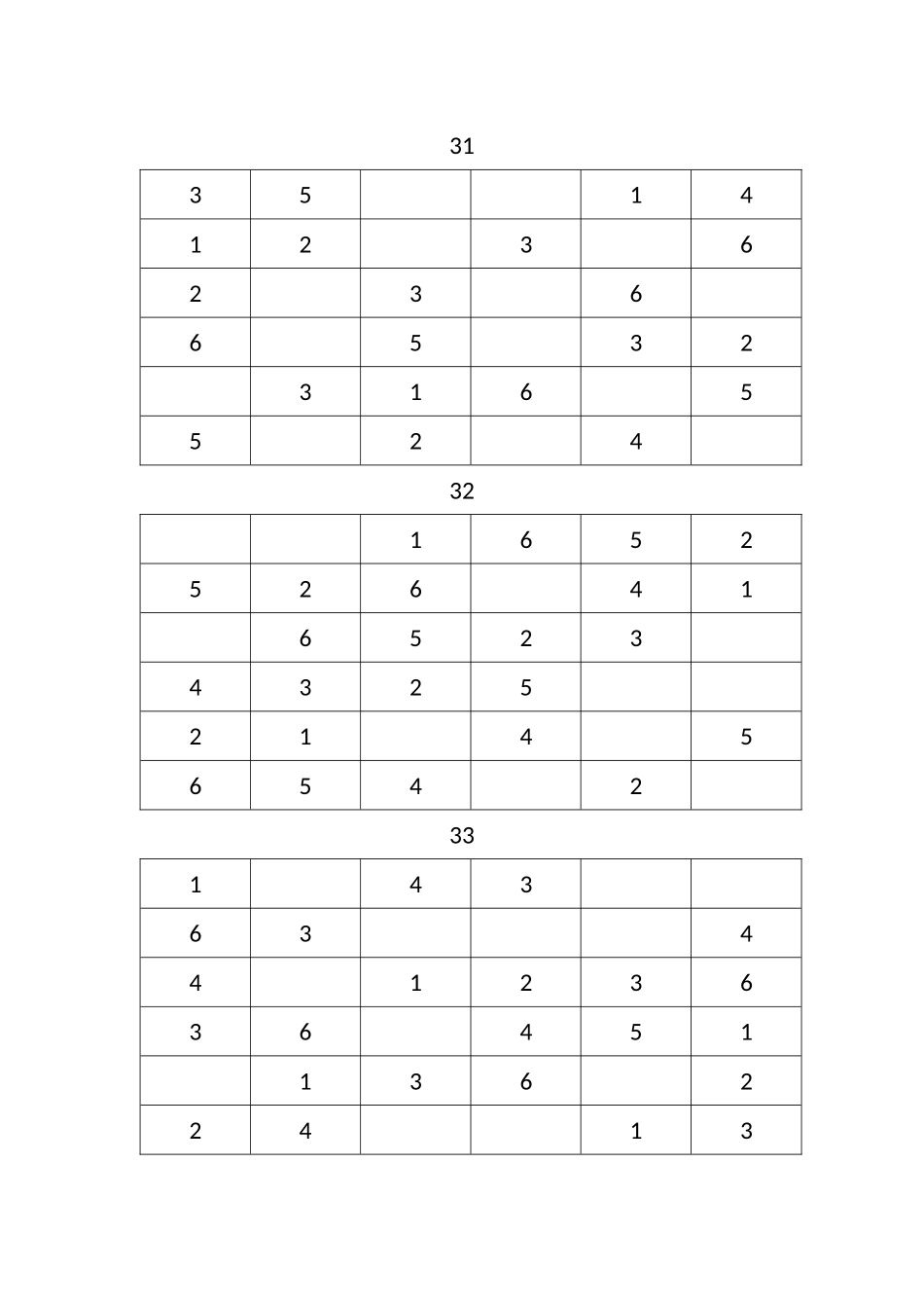 小学生数独游戏及答案31-45_第2页
