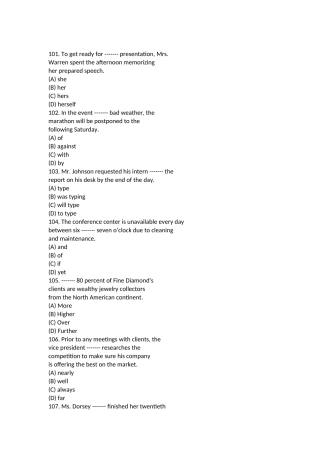 托业考试考题(含参考答案)