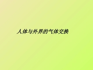 生物：第10章第3节人体和外界环境的气体交换课件（苏教版七年级下册）