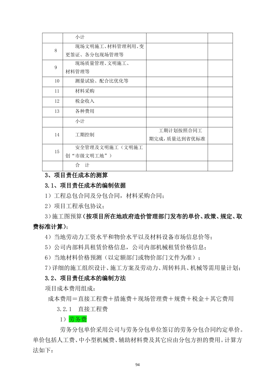 项目成本管理实施计划_第2页