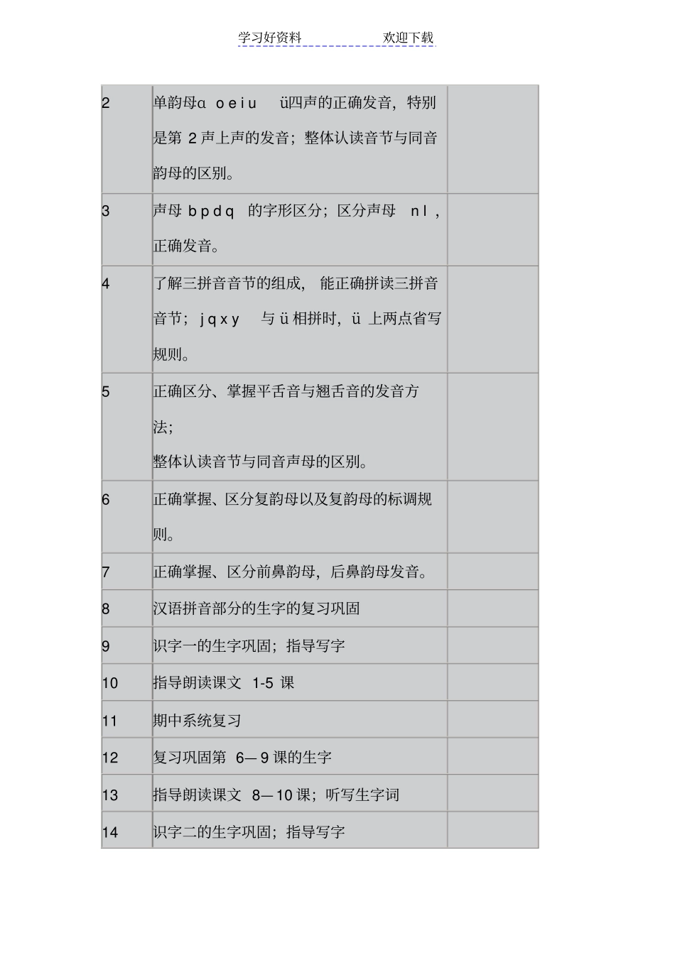 一年级语文辅导计划_第2页