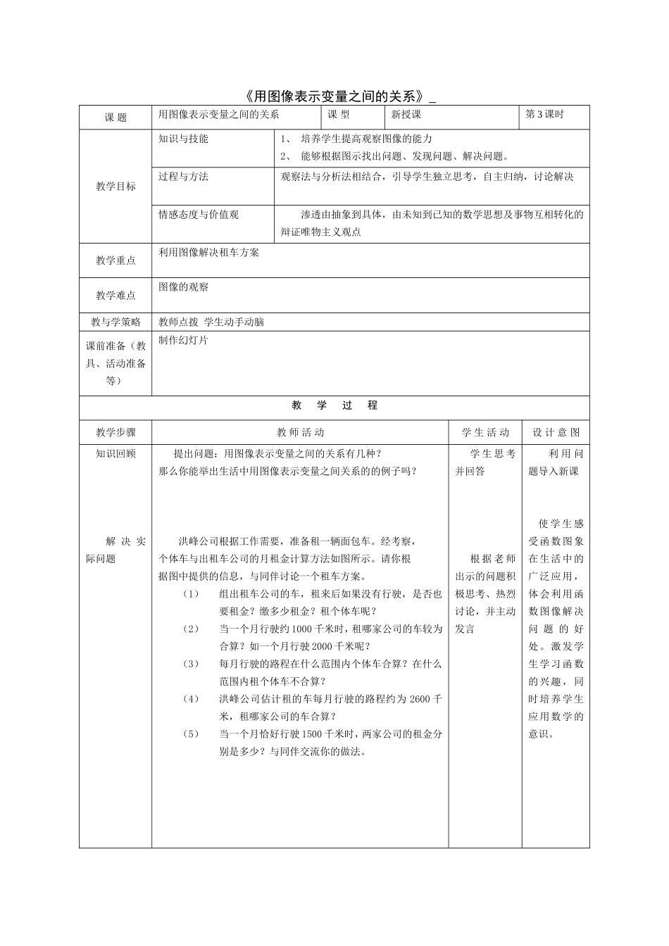 用图像表示变量之间的关系_第1页