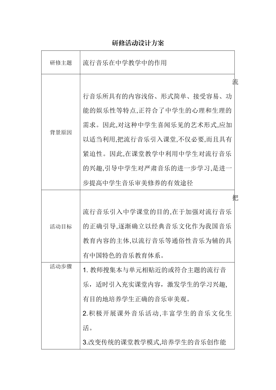 流行音乐在音乐教学中应用_第1页