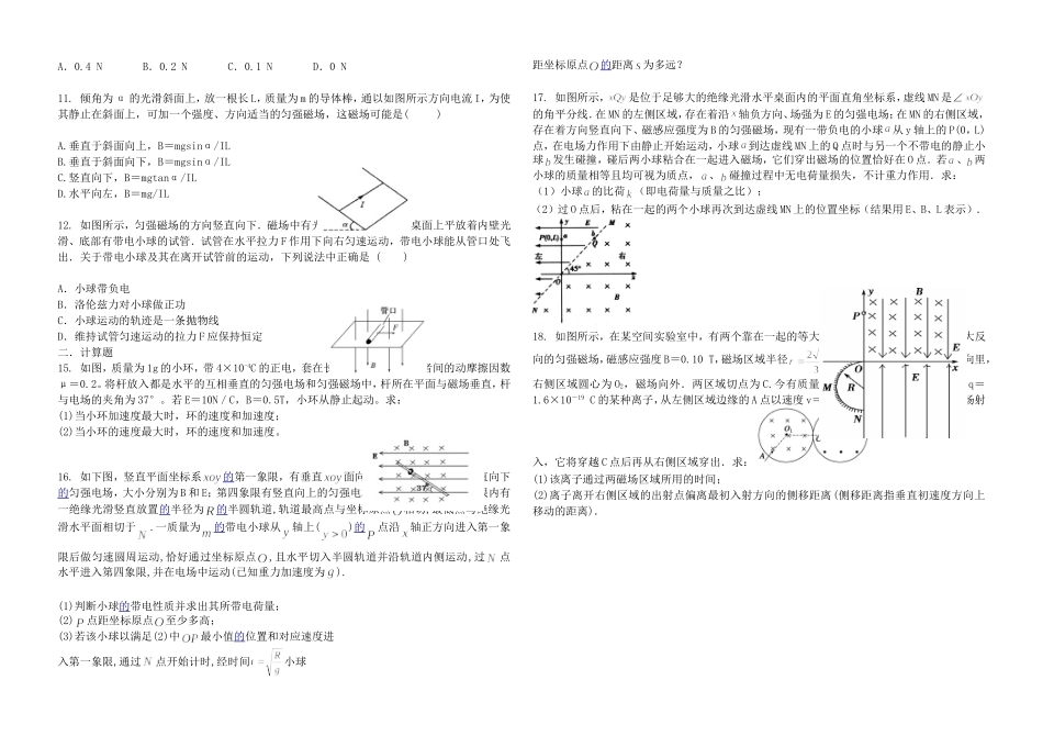 磁场部分综合题_第2页