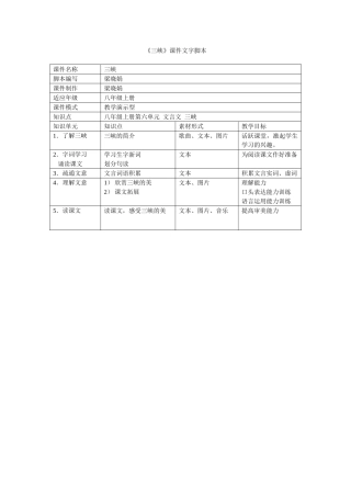 《三峡》课件文字脚本