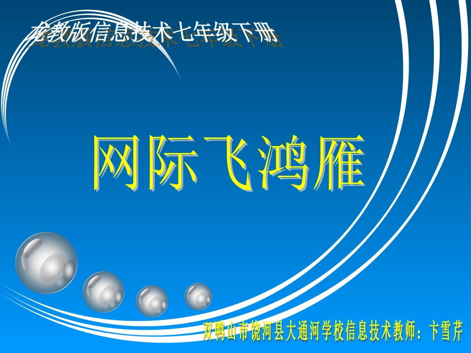 网际飞鸿雁课件_第1页