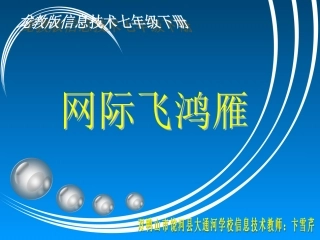 网际飞鸿雁课件