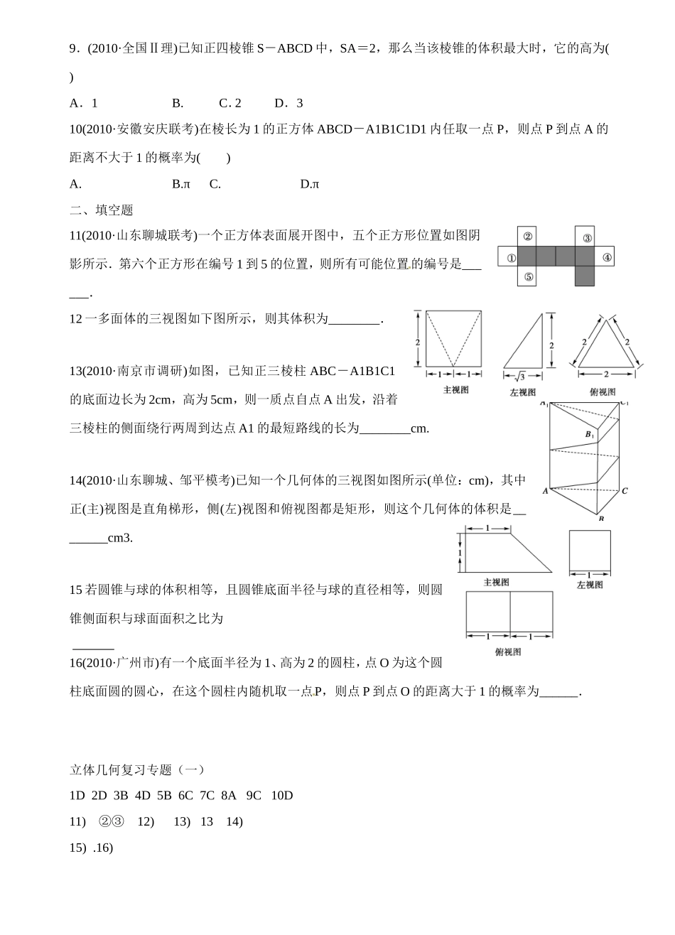 立体几何复习专题1_第2页