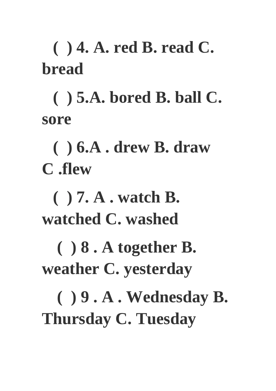 小学六年级英语毕业模拟试题_第2页