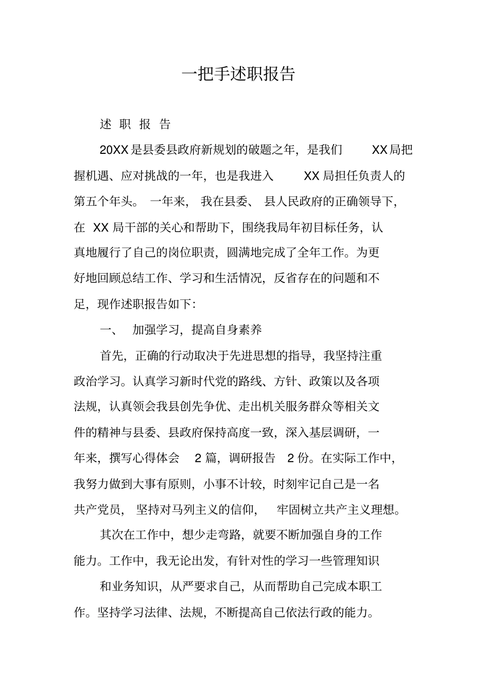 一把手述职报告_第1页