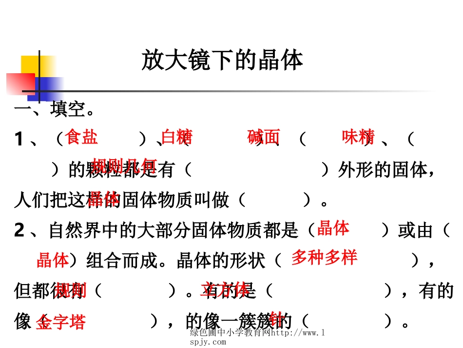 教科版六年级下册科学第一单元《第3课放大镜下的晶体PPT课件》_第2页