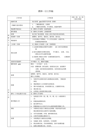 一日工作轴教师