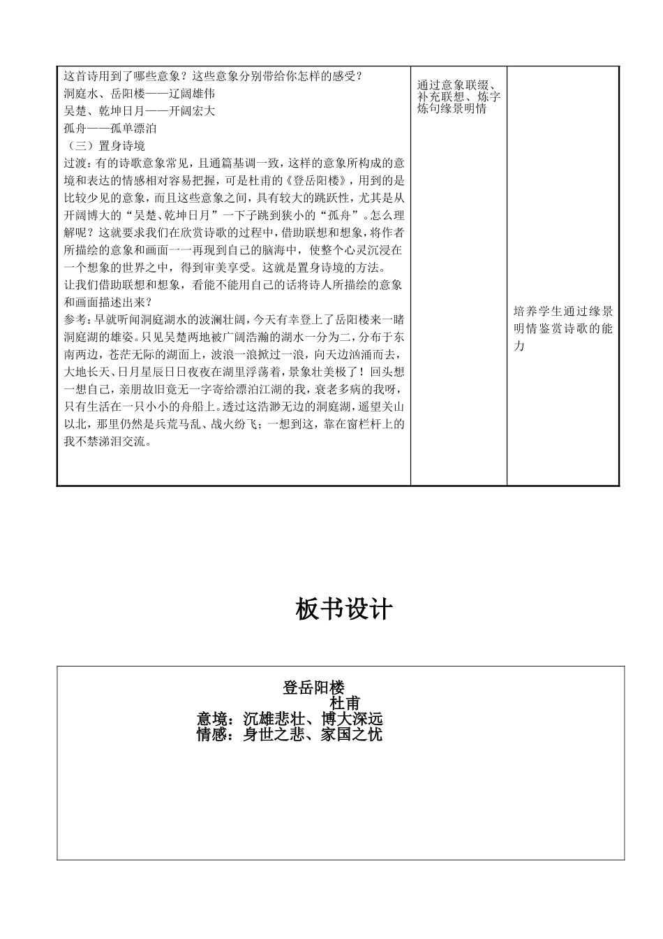 登岳阳楼教学设计_第2页