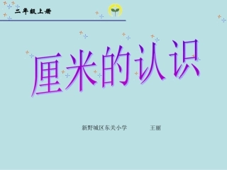 统一长度单位认识厘米