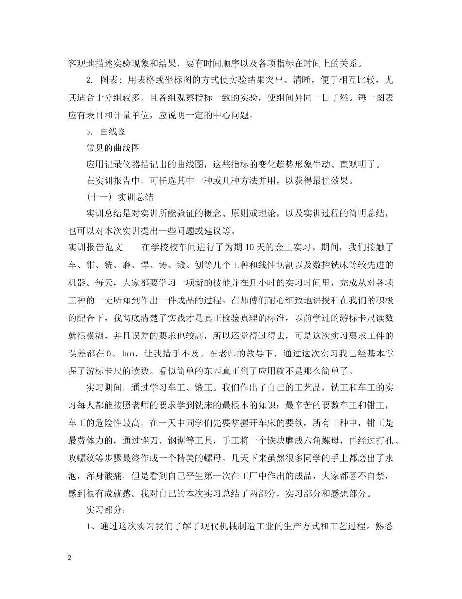 实训报告格式范文 _第2页