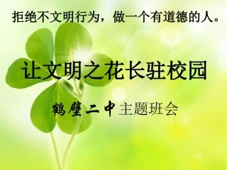 让文明之花香飘校园主题班会