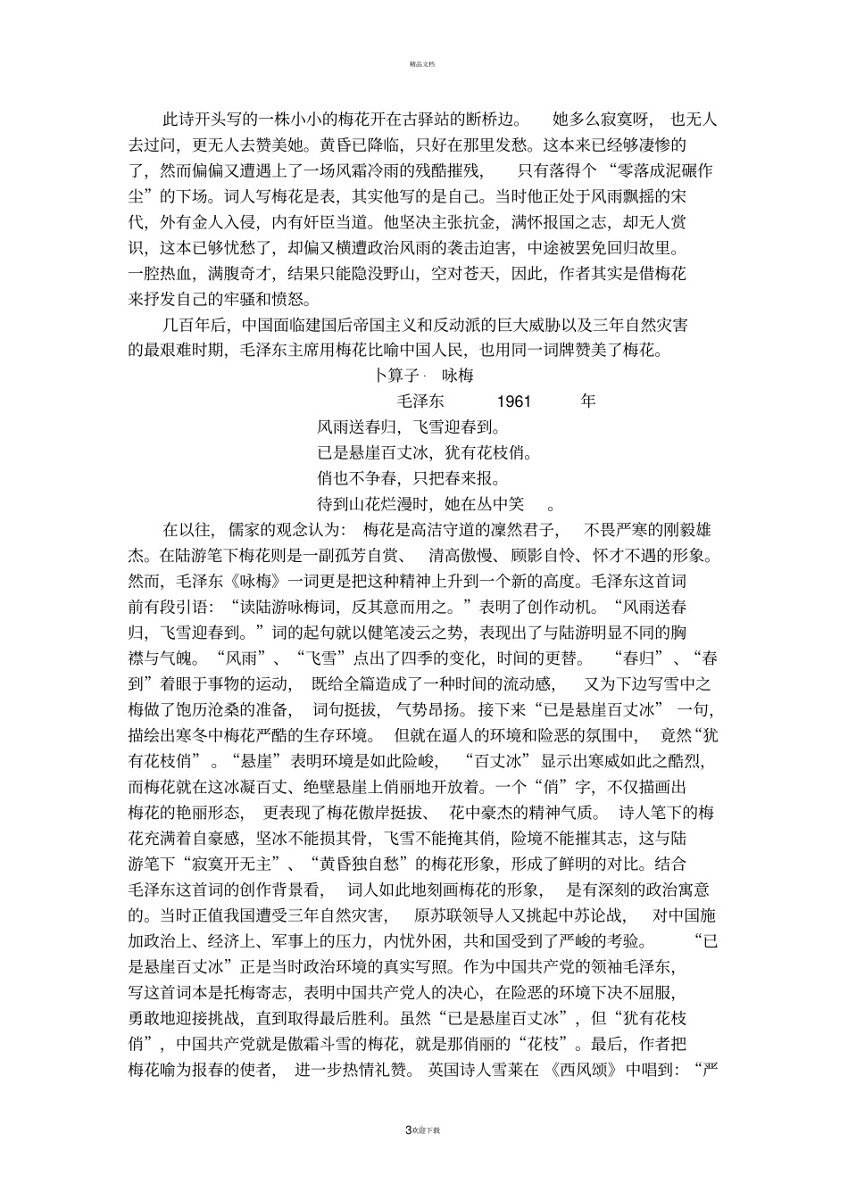 一树独先天下春-梅花鉴赏_第3页