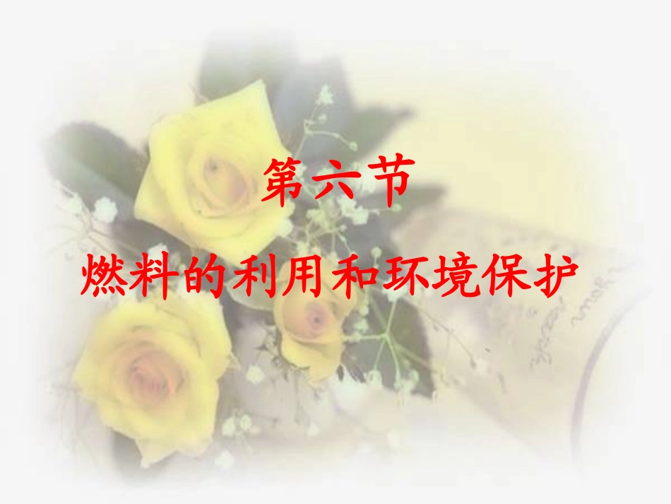 燃料的利用和环境保护_第1页