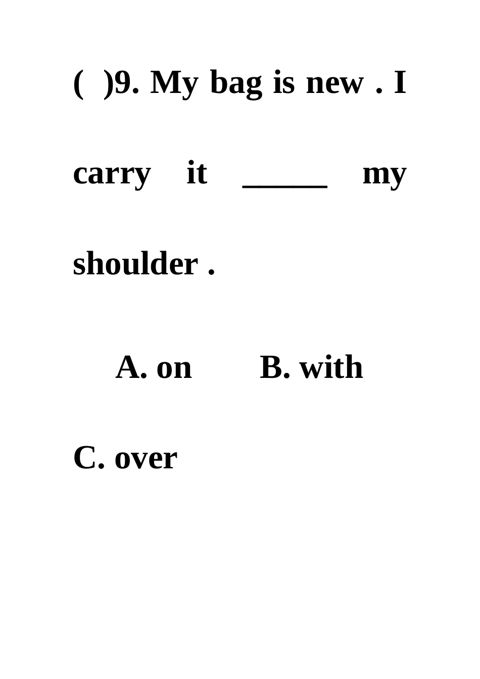 新标准英语第十册第一至五模块试卷_第3页