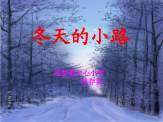 课冬天的小路12