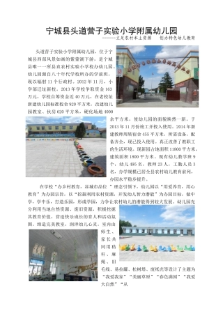 宁城县头道营子实验小学附属幼儿园
