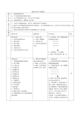 乒乓球教案1MicrosoftWord97-2003文档
