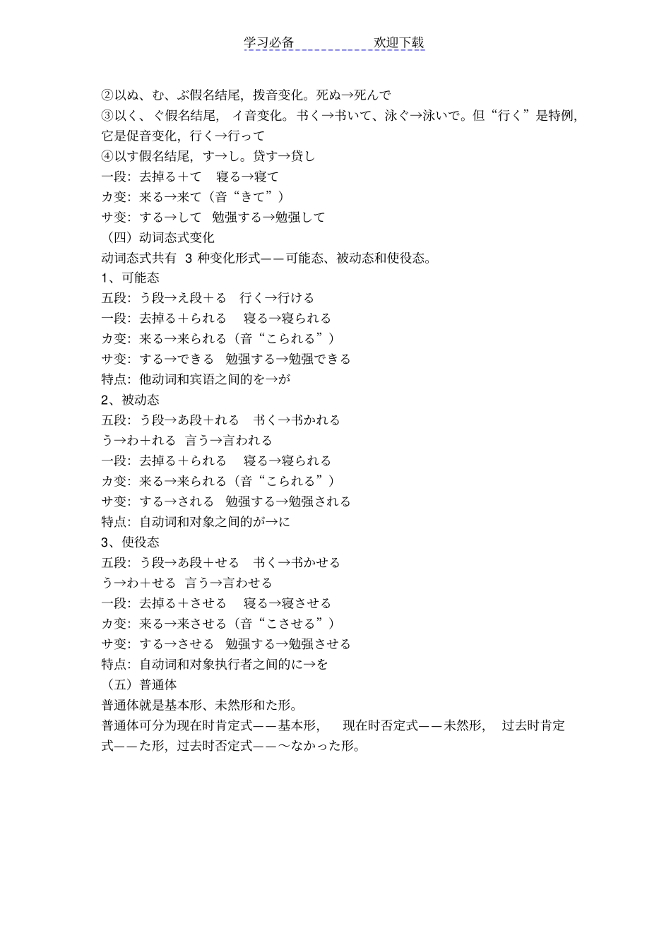 一段动词和五段动词_第3页