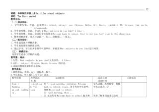 译林英语四年级下册Unit1第一课时教案