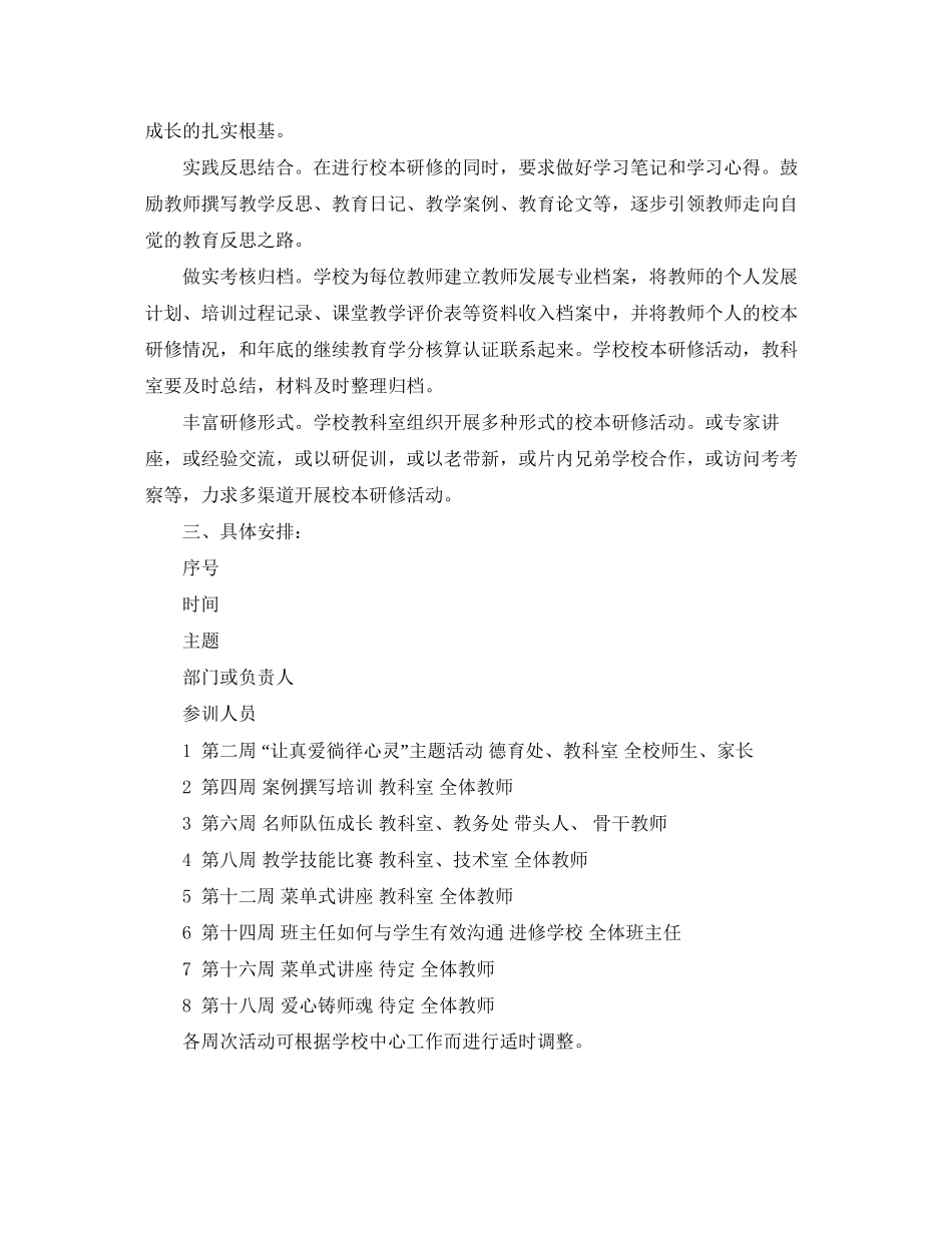 学校校本研修工作计划范文_第3页