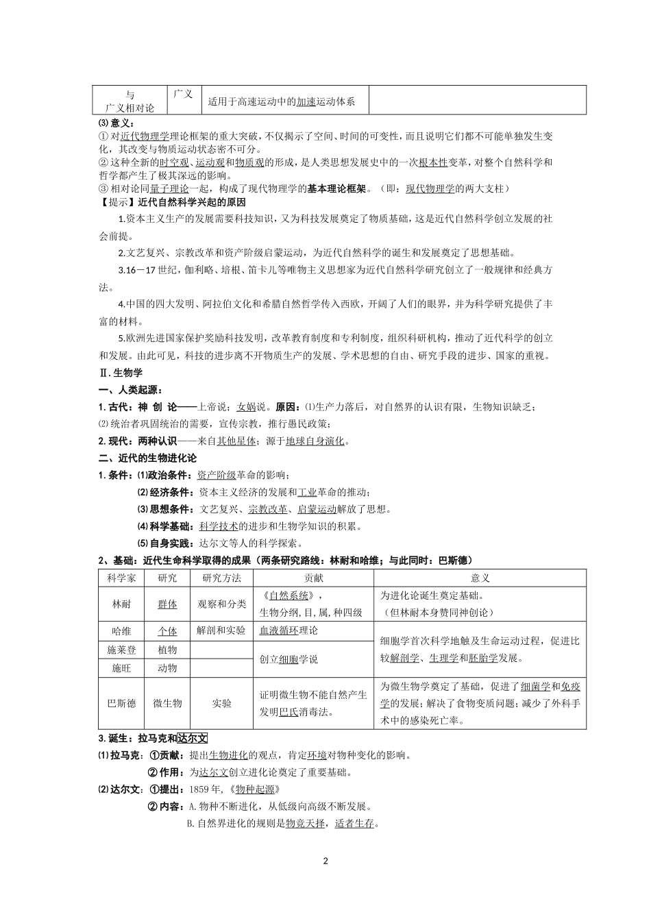 必修三复习资料（专题七专题八）_第2页