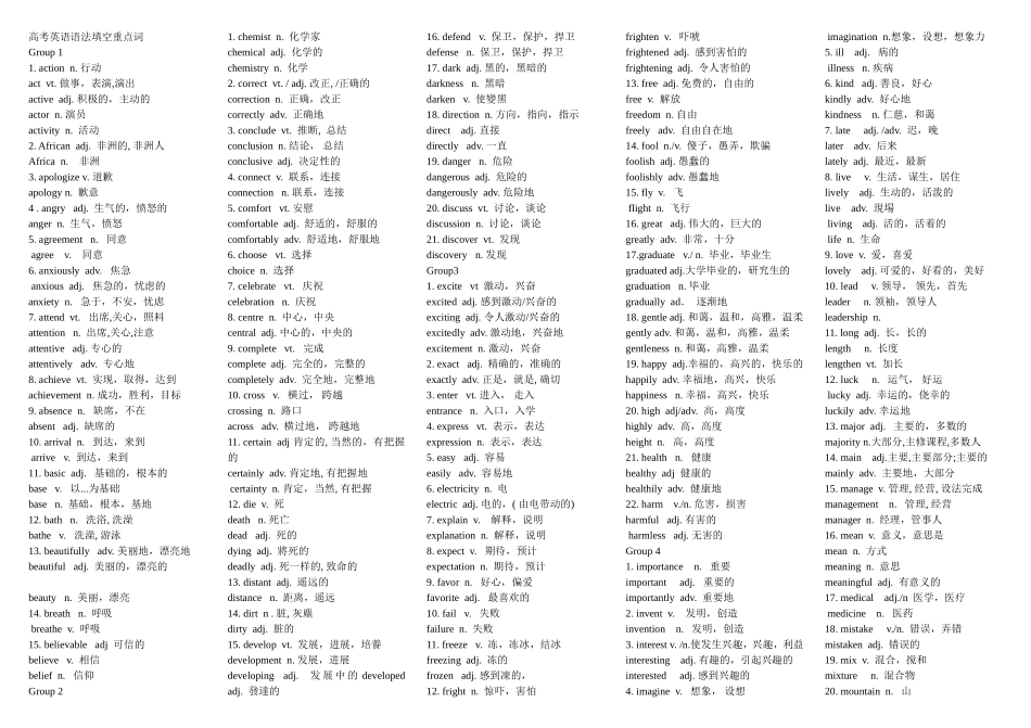 2014高考必考词性转换_第1页