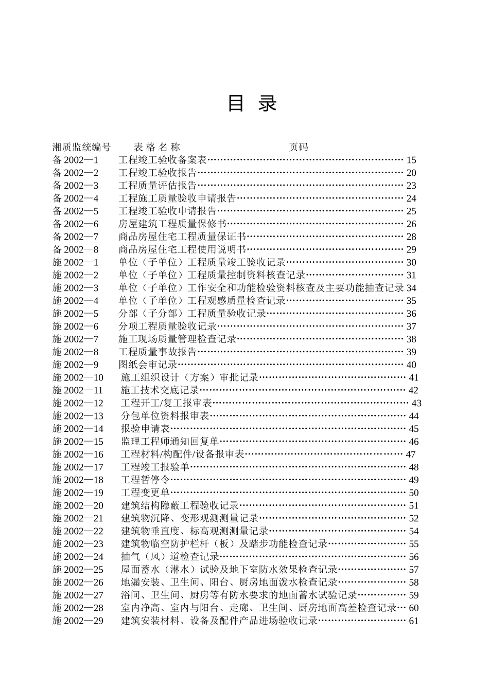 (湖南省建设厅)湘质监统编资料(全套表格)_第2页
